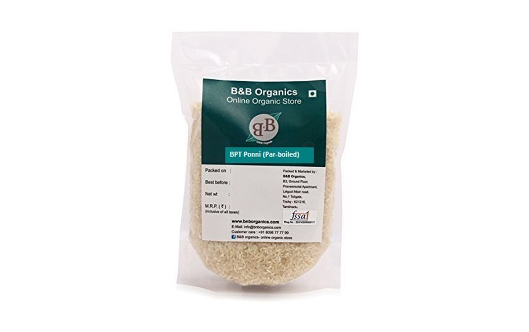 B&B Organics BPT Ponni (Par-boiled)    Pack  10 kilogram
